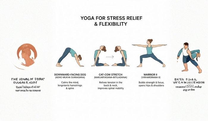 Popular Yoga Practices for Stress Relief and Flexibility